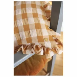 Coussin à volant | Jaune moutarde