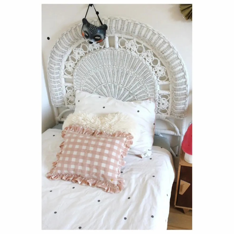 Coussin à volant | Rose pâle