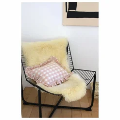 Coussin à volant | Rose pâle