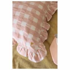 Coussin à volant | Rose pâle
