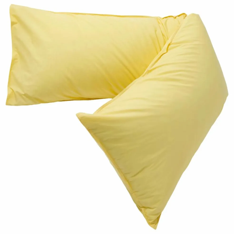 Coussin Bedmate en percale organique - Butter Yellow | Jaune