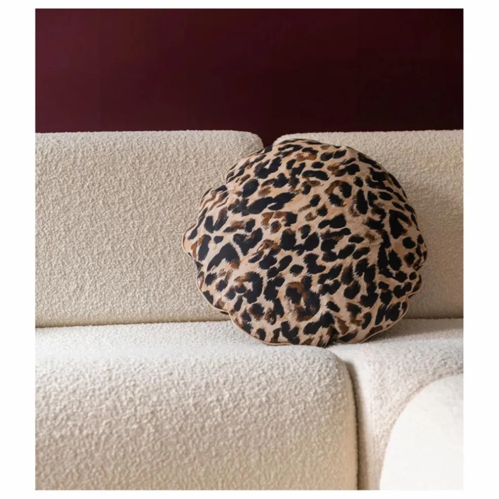 Coussin Bomboloni en jacquard | Léopard