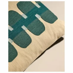 Coussin brodé Cadence | Bleu Sarah