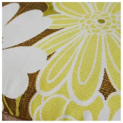 Coussin brodé Daisy | Vert anis