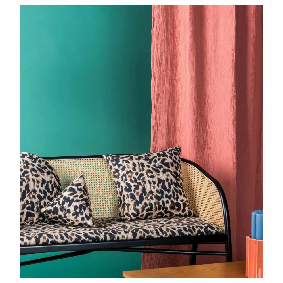 Coussin carré Carino en jacquard | Léopard