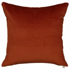 Coussin carré Carino en velours côtelé | Cognac