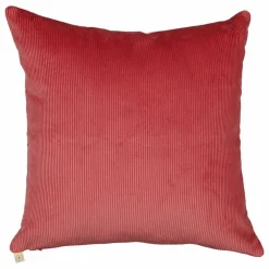 Coussin carré Carino en velours côtelé | Rose