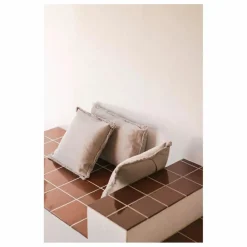 Coussin carré Stonewashed | Gris perle