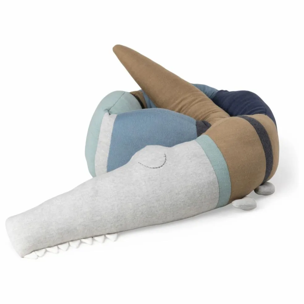 Coussin Crocodile | Bleu