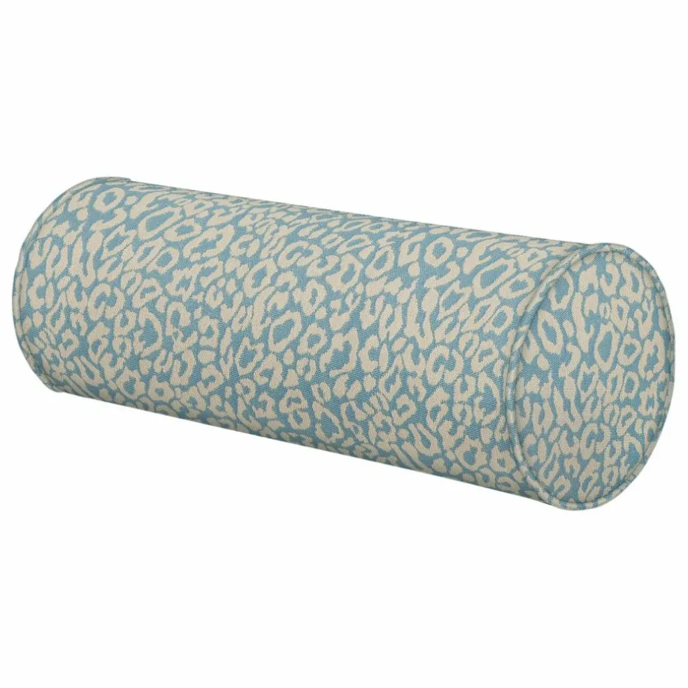 Coussin cylindrique Maya | Bleu Glacier