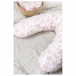 Coussin d'allaitement Toile de Jouy | Rose pêche