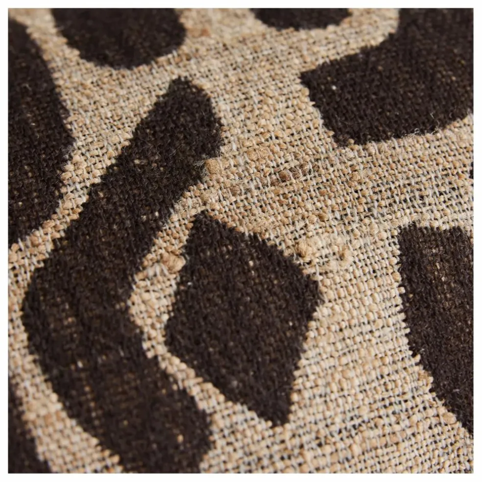 Coussin en laine et soie | Marron