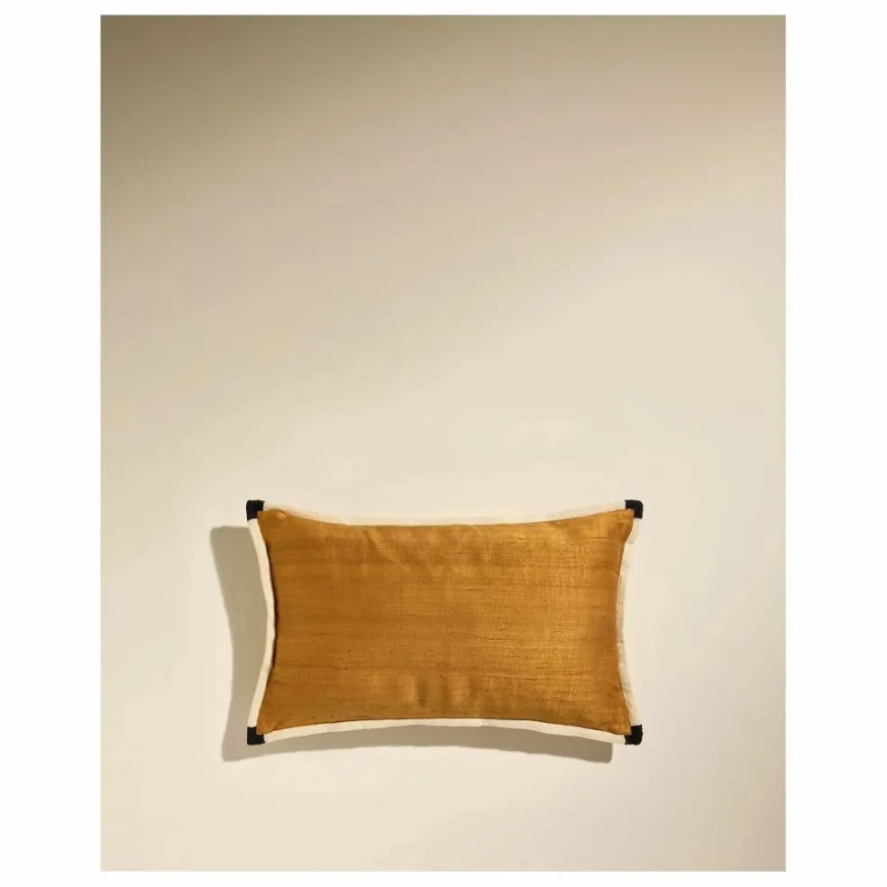 Coussin en soie Séquence | Fauve