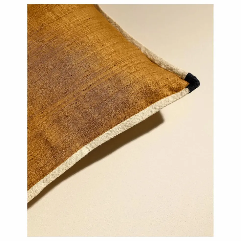 Coussin en soie Séquence | Fauve