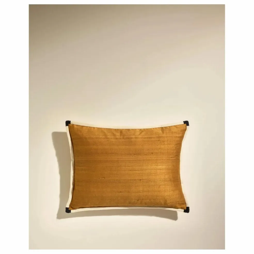 Coussin en soie Séquence | Fauve