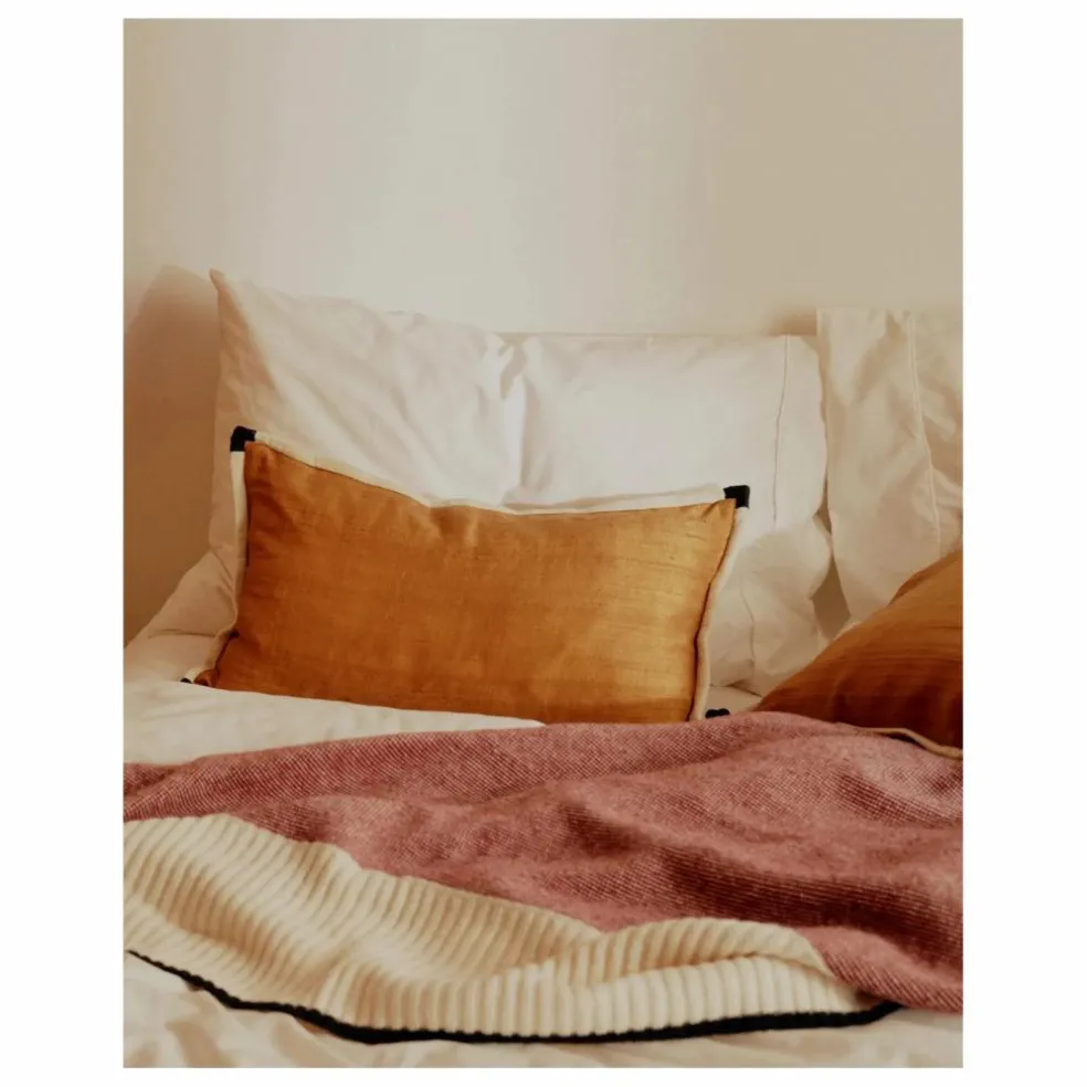 Coussin en soie Séquence | Fauve