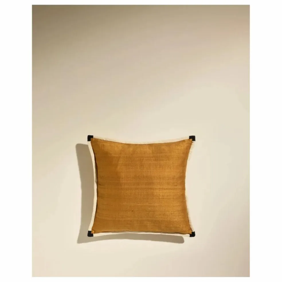 Coussin en soie Séquence | Fauve