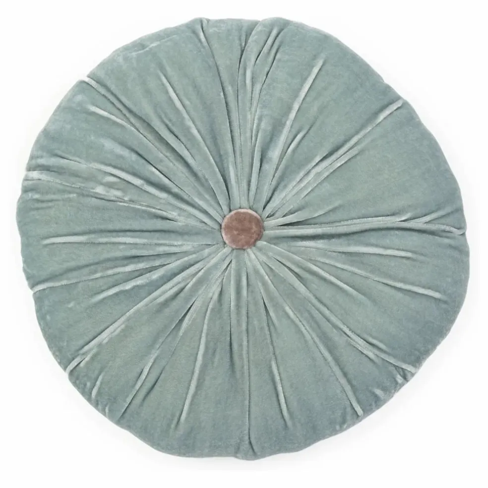 Coussin en velours de soie Goa | Bleu Clair
