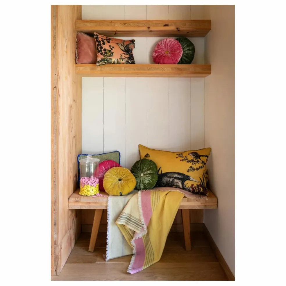 Coussin en velours de soie Goa | Vert