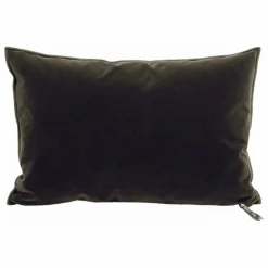 Coussin en velours Palazzo | Vert kaki