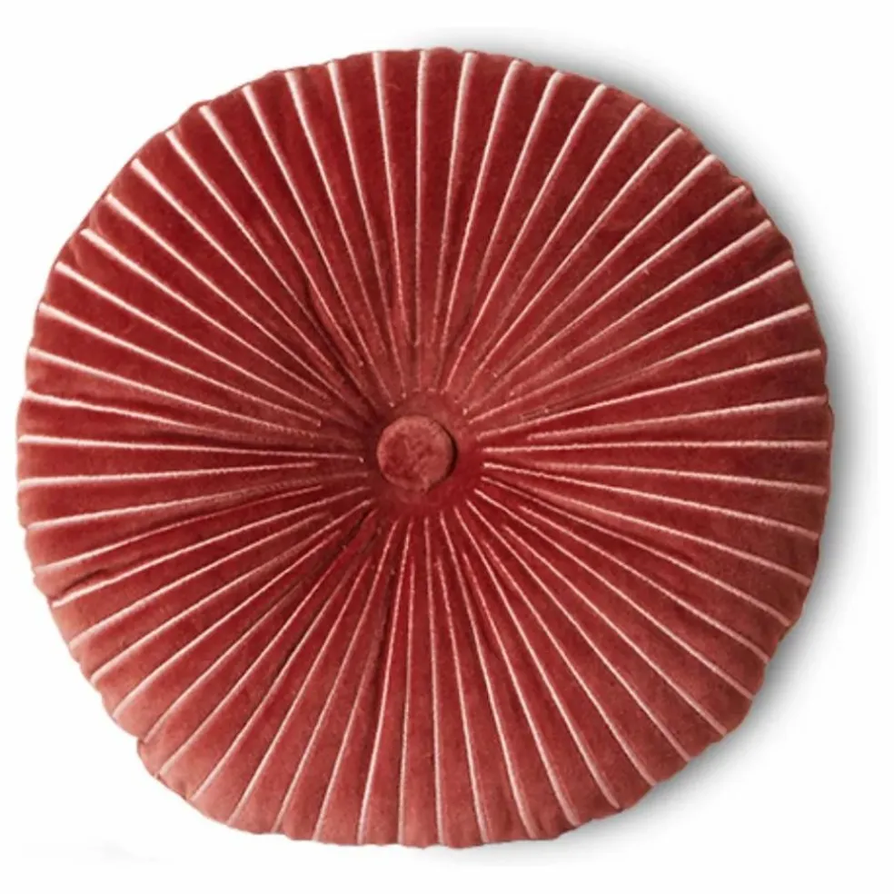 Coussin en velours Ripple | Rose