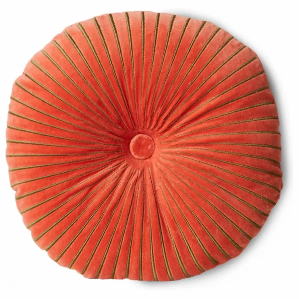 Coussin en velours Ripple | Sienne