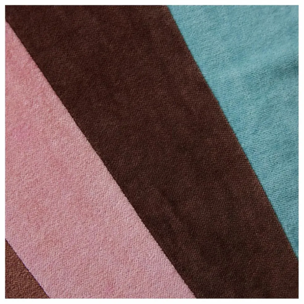 Coussin en velours Striped | Rose