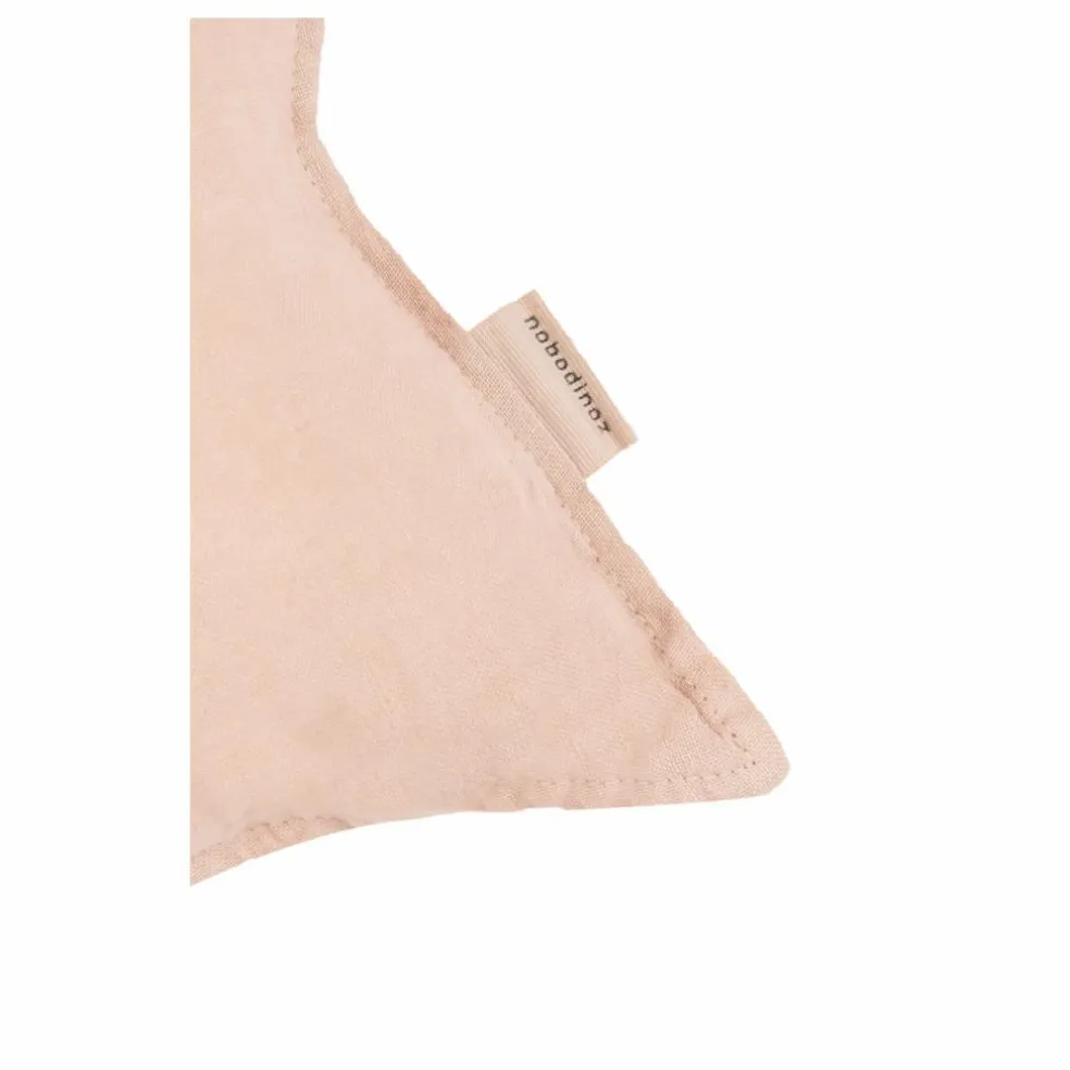 Coussin Etoile - Lin Français | Rose poudré