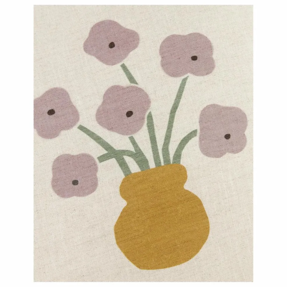 Coussin Fleurs - Lin Français | Lilas
