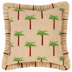 Coussin Les Palmiers | Marron