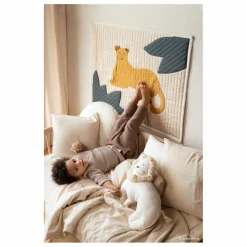 Coussin Lion | Blanc