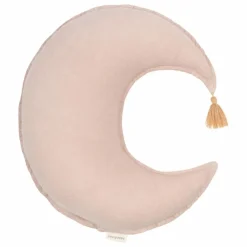 Coussin Lune - Lin Français | Rose pâle