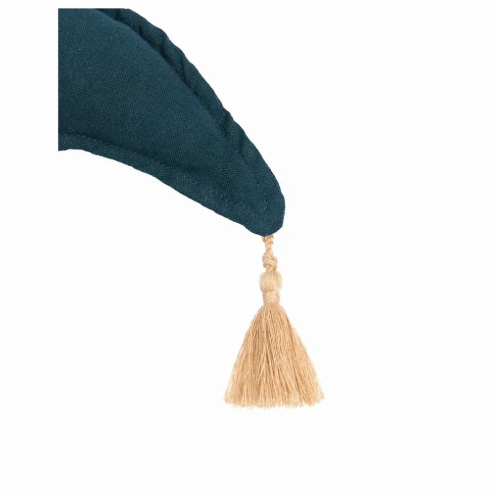 Coussin Lune - Lin Français | Bleu nuit