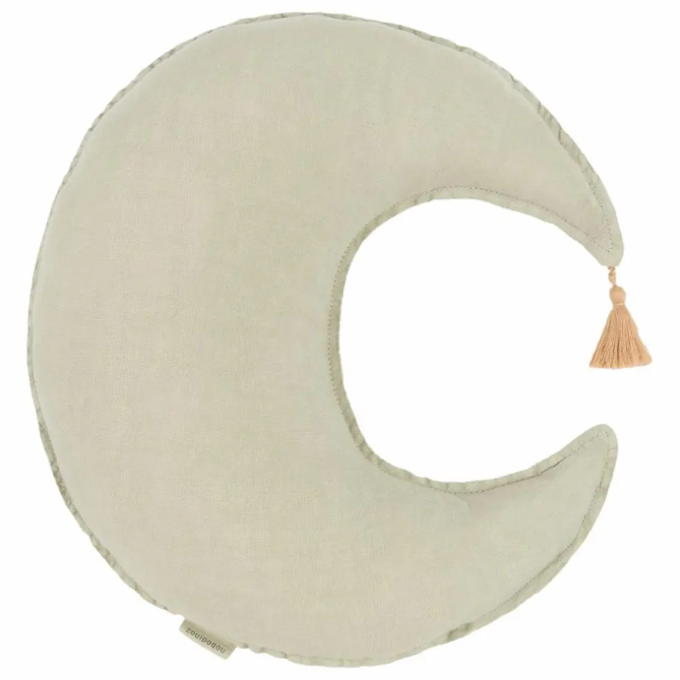 Coussin Lune - Lin Français | Matcha