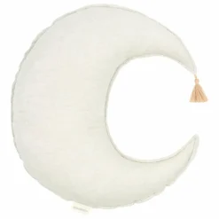 Coussin Lune - Lin Français | Grège