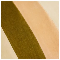 Coussin rayé en velours | Crème