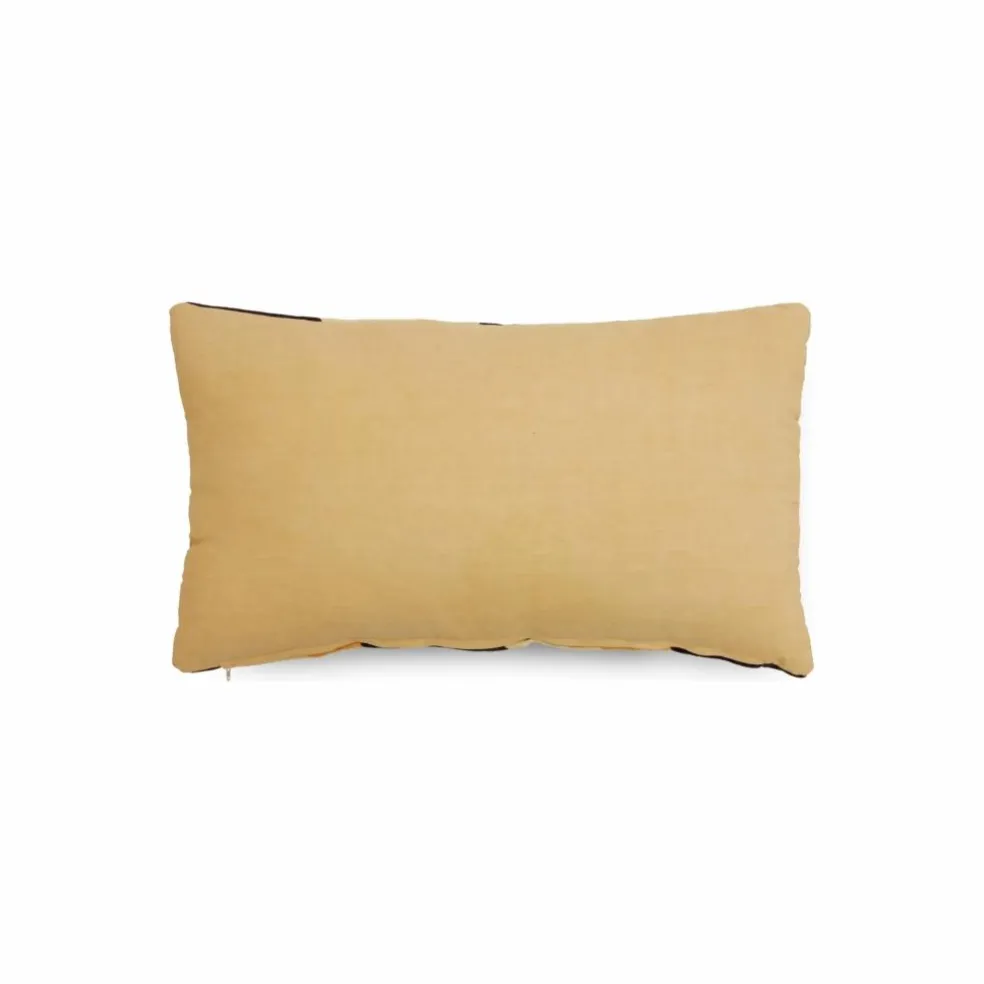 Coussin rayé en velours | Rose