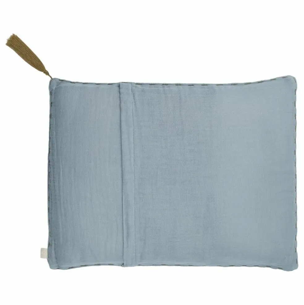 Coussin rectangulaire en coton bio | Sweet Blue S046