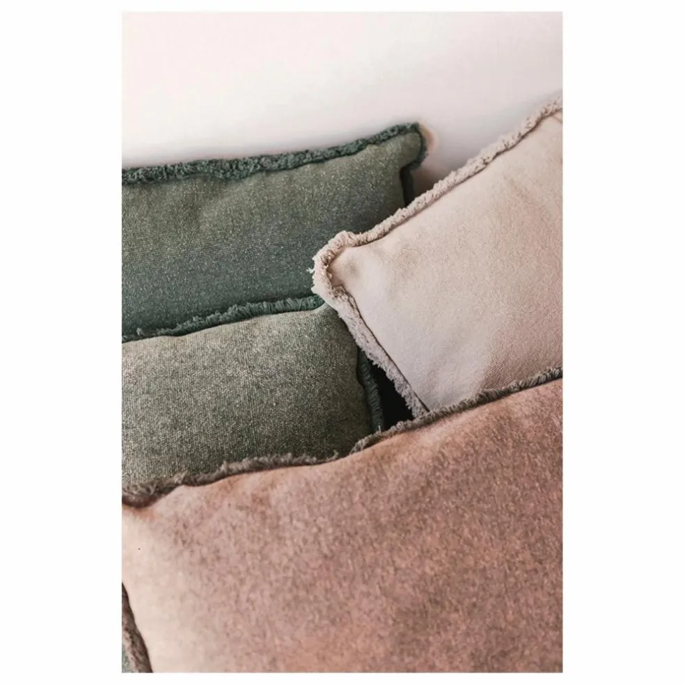 Coussin rectangulaire Stonewashed | Rose