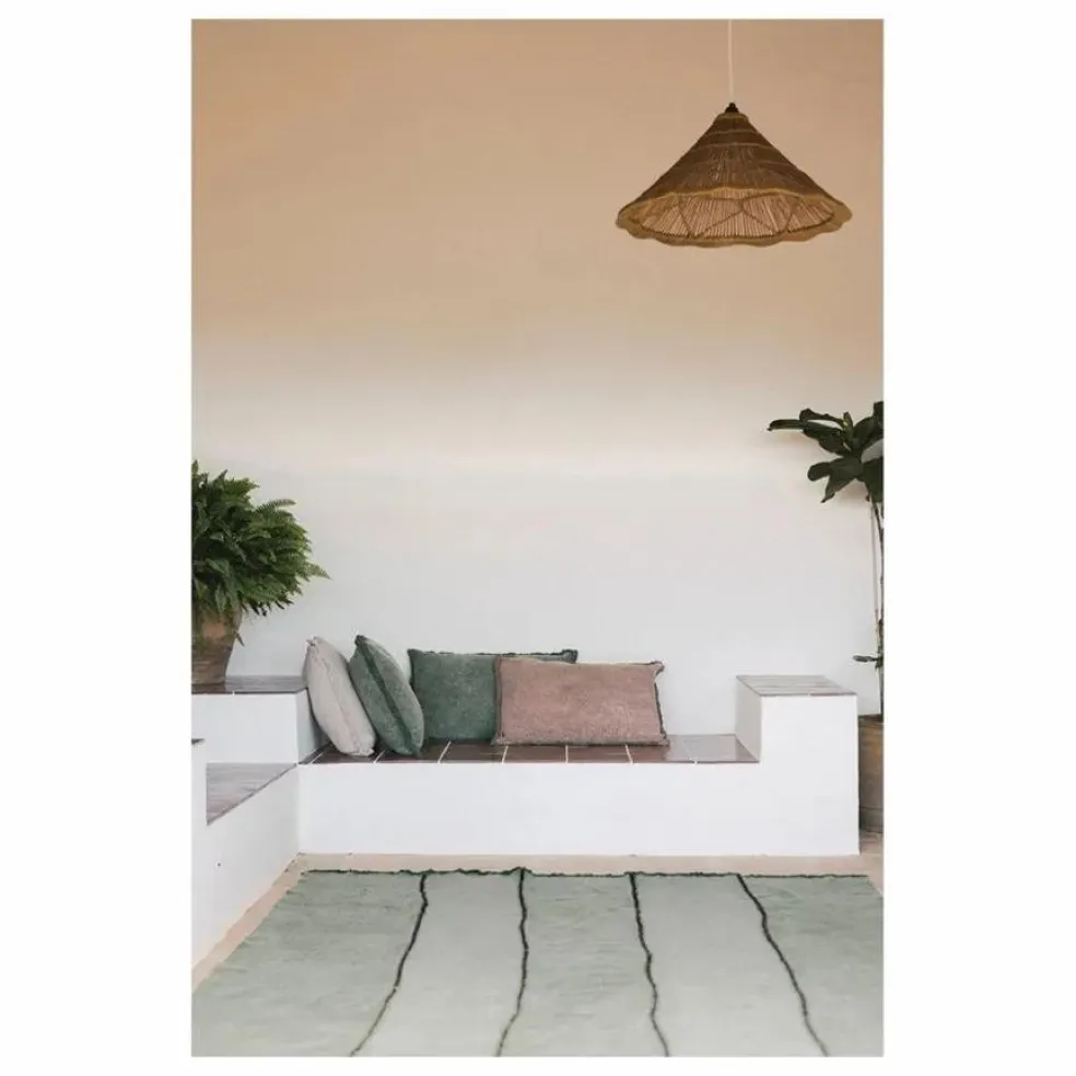 Coussin rectangulaire Stonewashed | Vert foncé