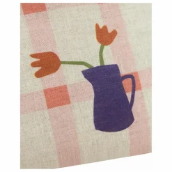 Coussin rectangulaire Tulipe Vibes - Lin Français | Rose