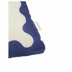 Coussin rectangulaire Vibes - Lin Français | Bleu