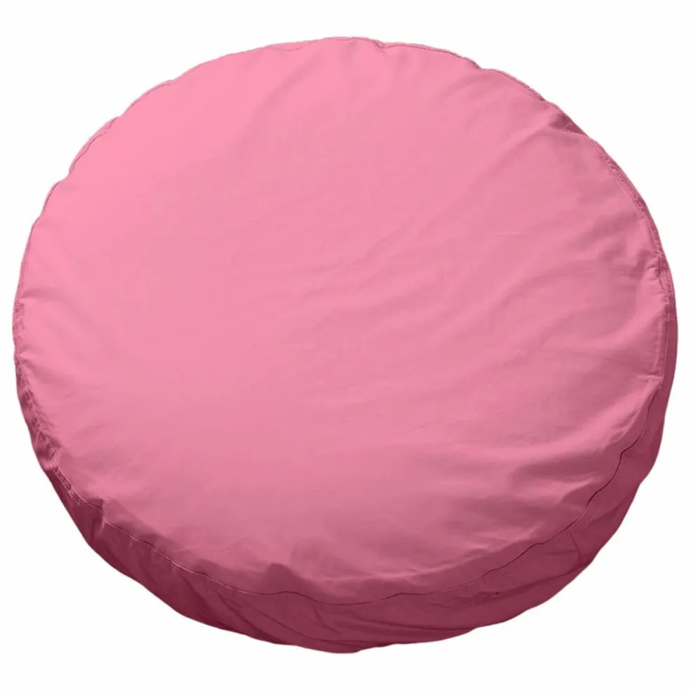 Coussin rond Bigdot en percale organique - Pink Candy | Rose bonbon