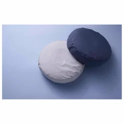 Coussin rond en percale organique | Bleu marine