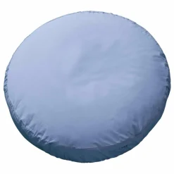 Coussin rond en percale organique | Bleu ciel