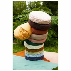 Coussin rond en percale organique | Vert sapin