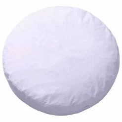 Coussin rond en percale organique | Blanc