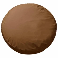 Coussin rond en percale organique | Khaki