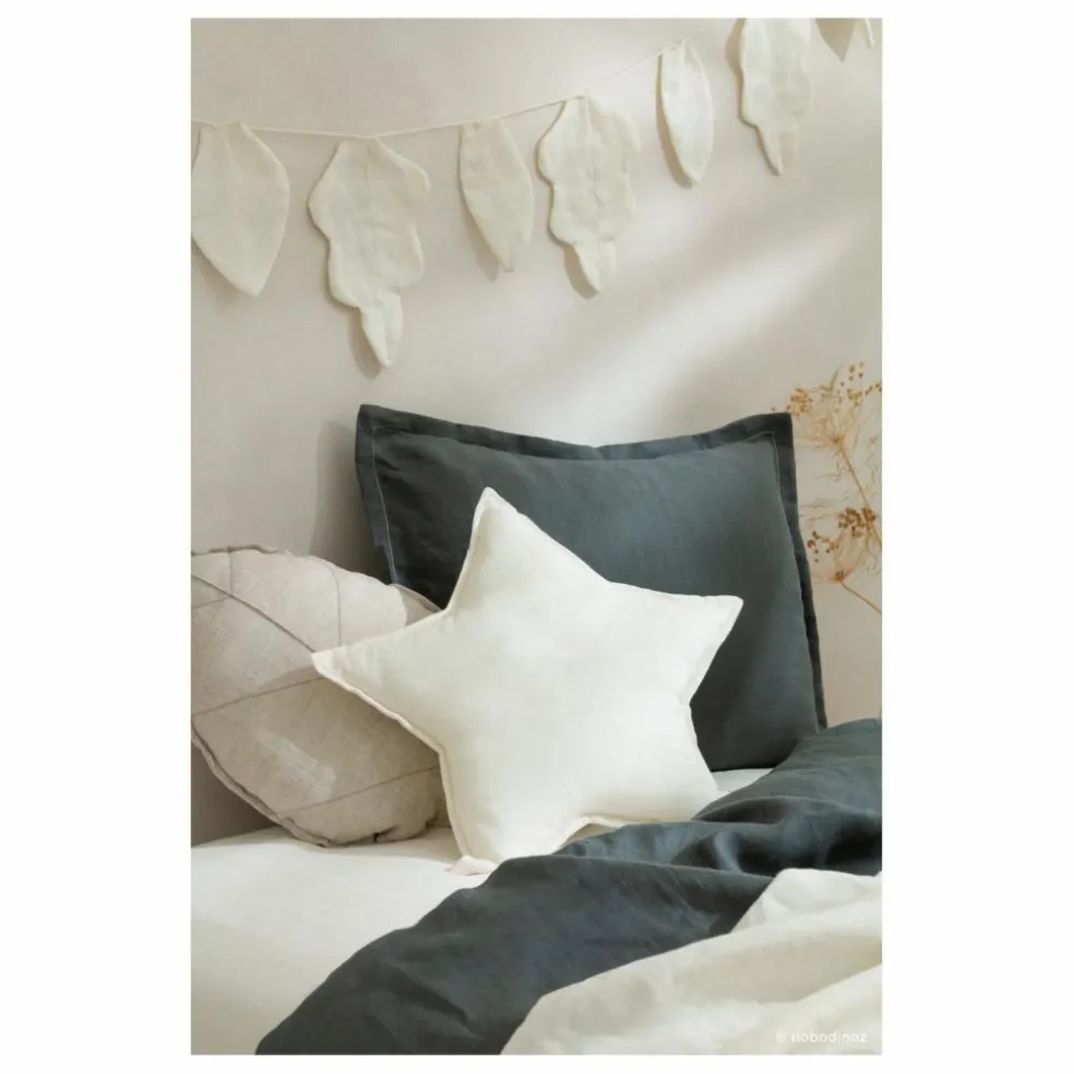 Coussin étoile - Lin Français | Blanc
