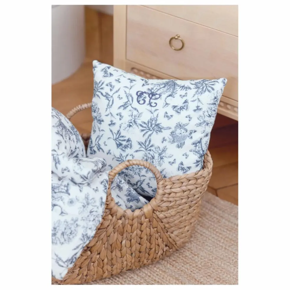 Coussin Toile de Jouy | Bleu marine